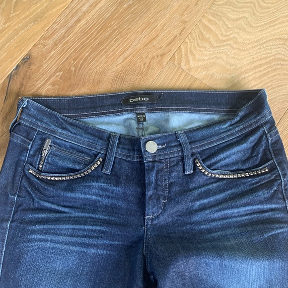 BEBE (original) Studded Pocket Dark Denim ! - Picture 4 of 10